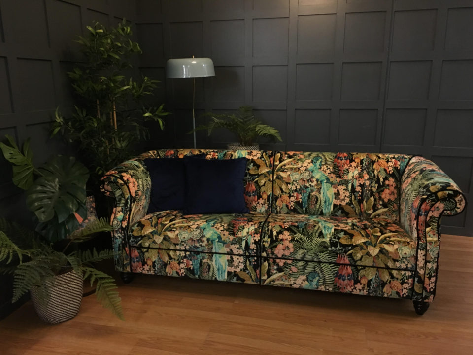 Floral sofa